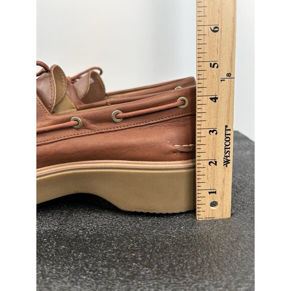 Sperry Women's 12 Bayside Boat Shoe Sahara Brown Leather Chunky (STS89211) - Picture 16 of 16